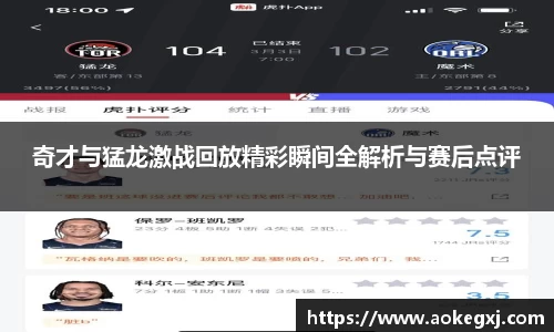 奇才与猛龙激战回放精彩瞬间全解析与赛后点评